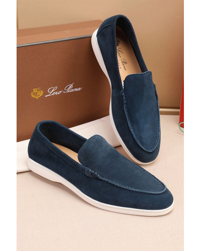 Мужские замшевые лоферы Loro Piana Summer Walk