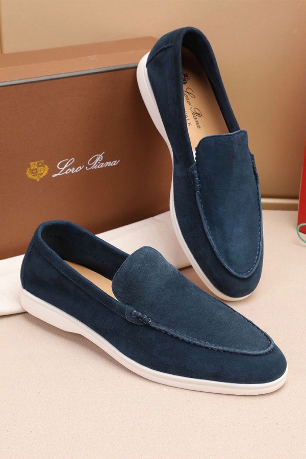 Мужские замшевые лоферы Loro Piana Summer Walk
