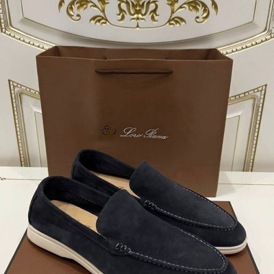 Мужские замшевые лоферы Loro Piana Summer Walk