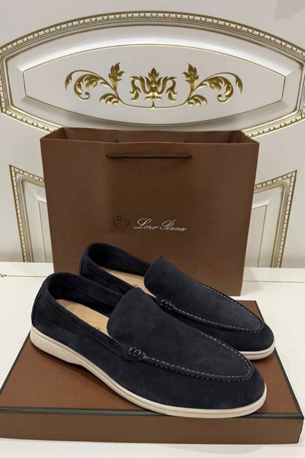 Мужские замшевые лоферы Loro Piana Summer Walk