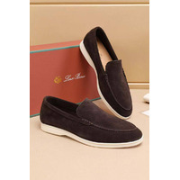 Мужские замшевые лоферы Loro Piana Summer Walk - Brown