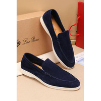 Мужские замшевые лоферы Loro Piana Summer Walk - Navy
