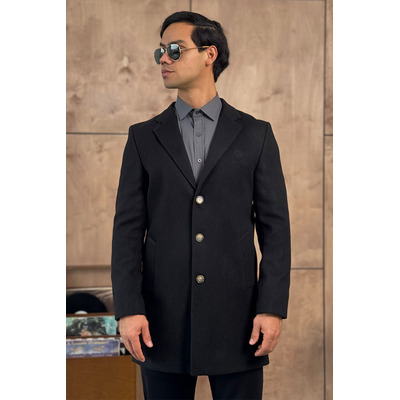 Мужское пальто чёрного цвета Loro Piana