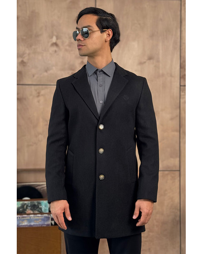 Мужское пальто чёрного цвета Loro Piana