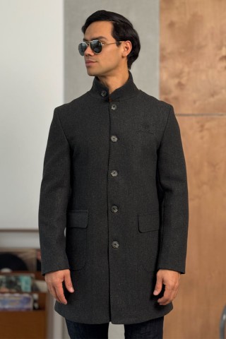 Мужское пальто серого цвета Loro Piana