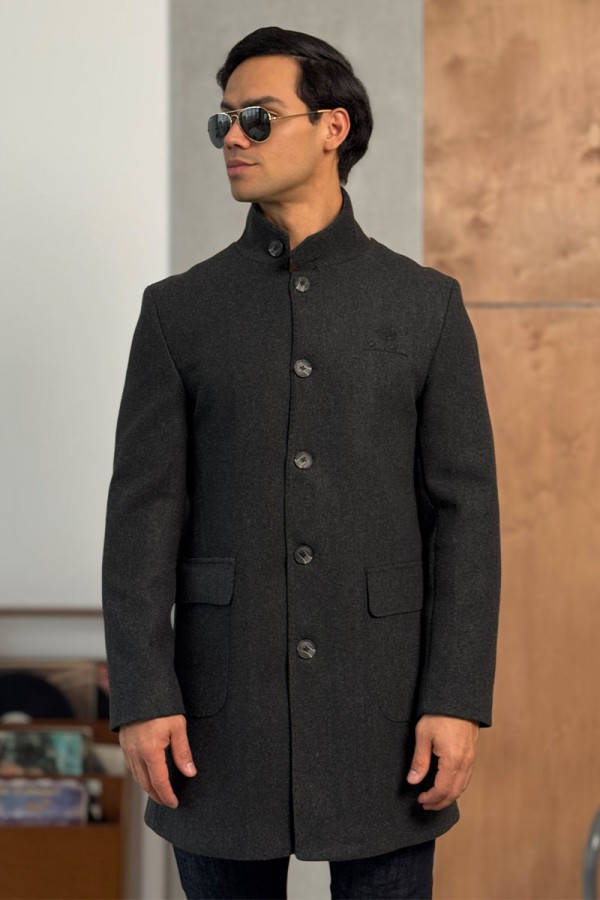 Мужское пальто серого цвета Loro Piana