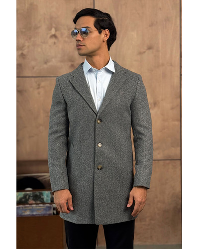 Мужское пальто серого цвета Loro Piana