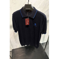 Мужское поло Loro Piana zip-neck - Navy