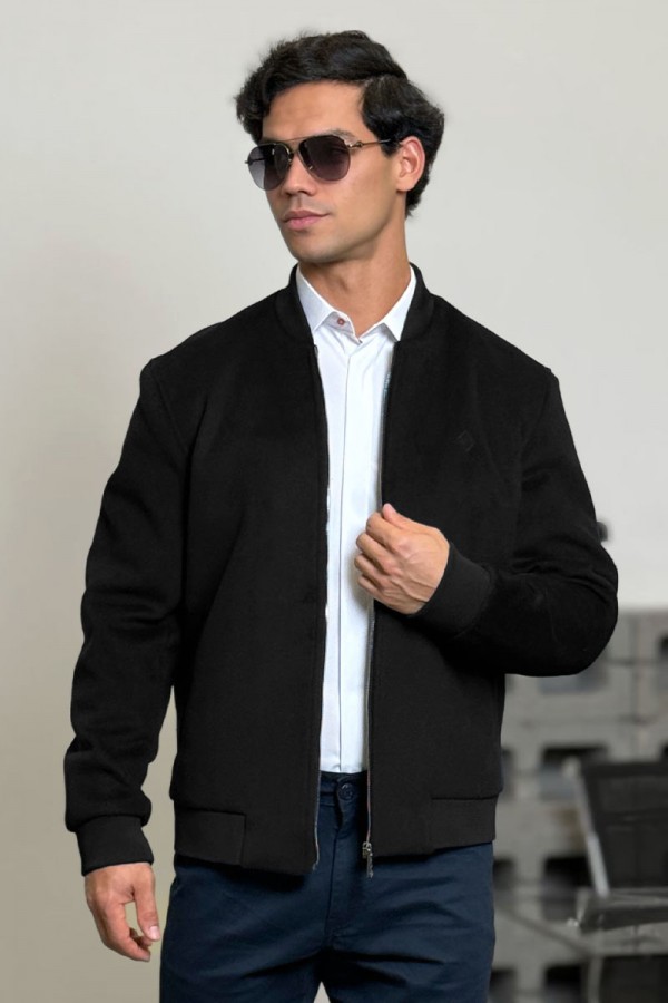 Мужской бомбер Loro Piana чёрного цвета