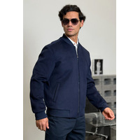 Мужской бомбер Loro Piana синего цвета