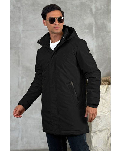 Парка чёрного цвета Loro Piana logo-patch