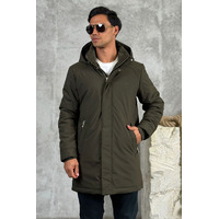 Парка цвета хаки Loro Piana logo-patch