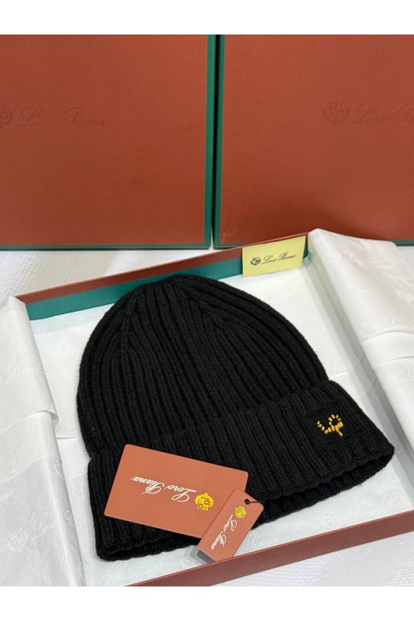 Шапка Loro Piana premium logo-embroidered - Black