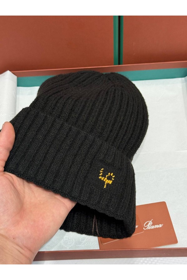 Шапка Loro Piana premium logo-embroidered - Black