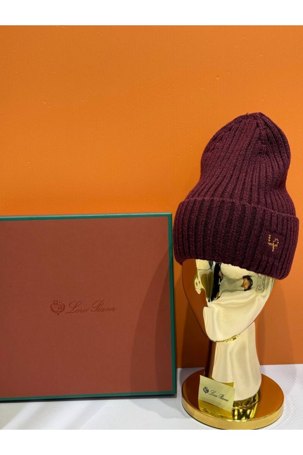 Шапка Loro Piana premium logo-embroidered - Red