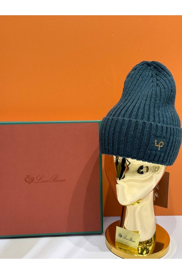 Шапка Loro Piana premium logo-embroidered - Green