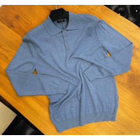 Поло с длинным рукавом Loro Piana голубого цвета