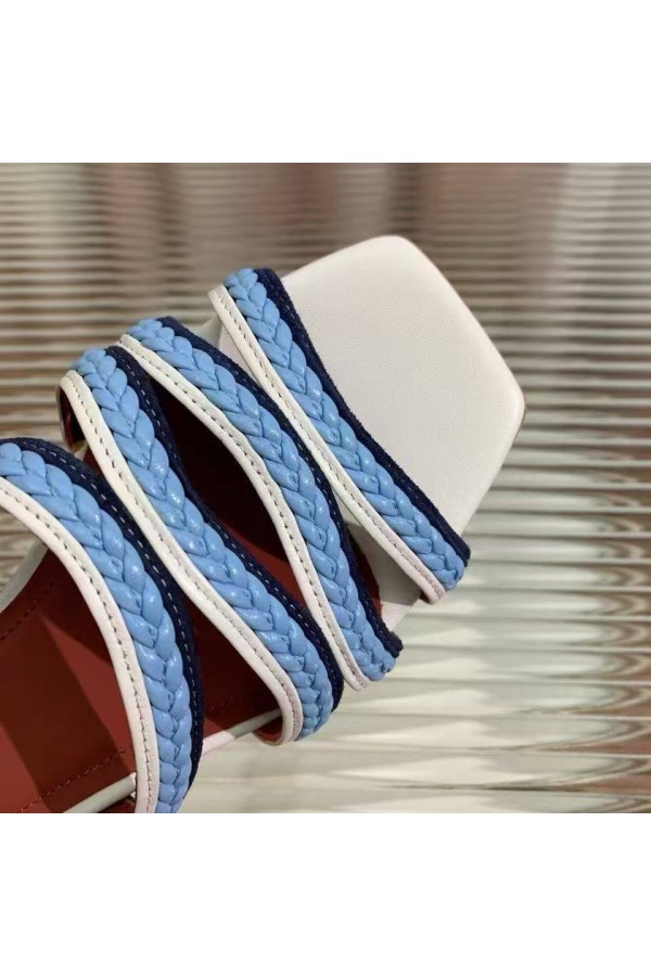 Женские кожаные шлёпанцы Loro Piana Premium