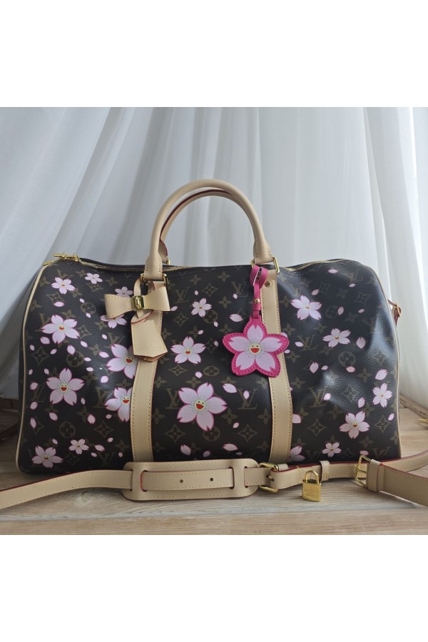 Дорожная сумка Louis Vuitton x Takashi Murakami Keepall Bandoulière 45x22 см