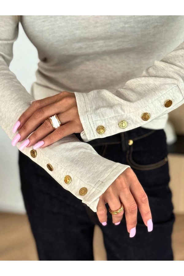 Женский базовый лонгслив Loro Piana Premium - Beige