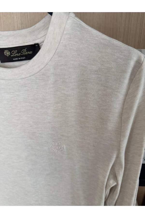 Женский базовый лонгслив Loro Piana Premium - Beige