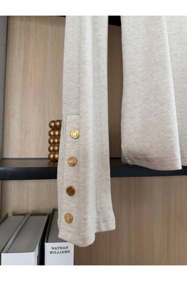 Женский базовый лонгслив Loro Piana Premium - Beige