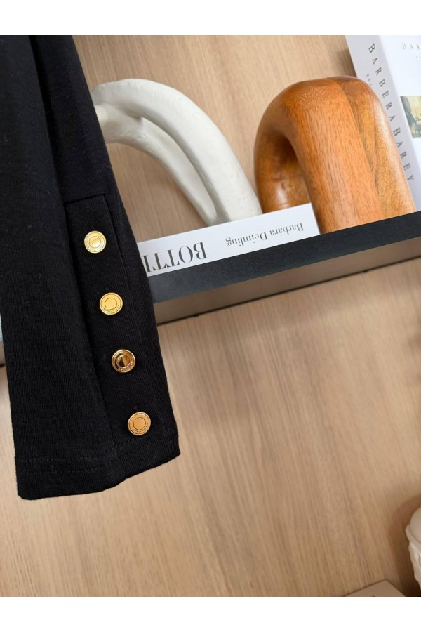 Женский базовый лонгслив Loro Piana Premium - Black