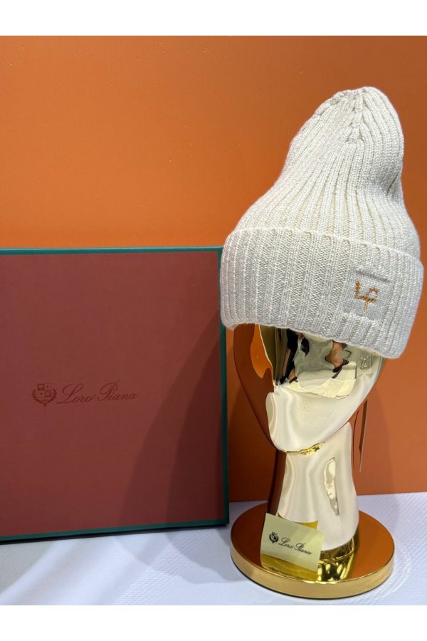 Шапка Loro Piana premium logo-embroidered - Beige