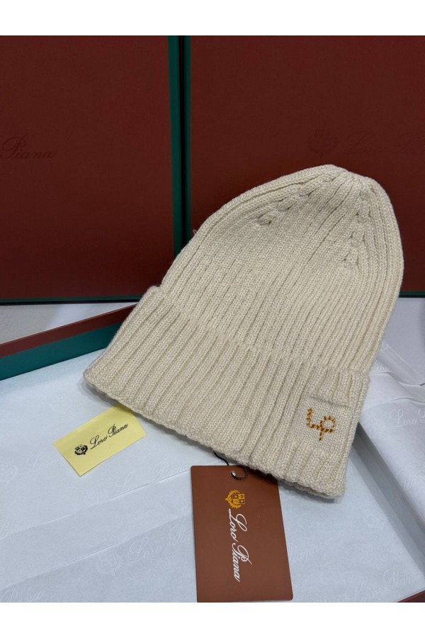 Шапка Loro Piana premium logo-embroidered - Beige