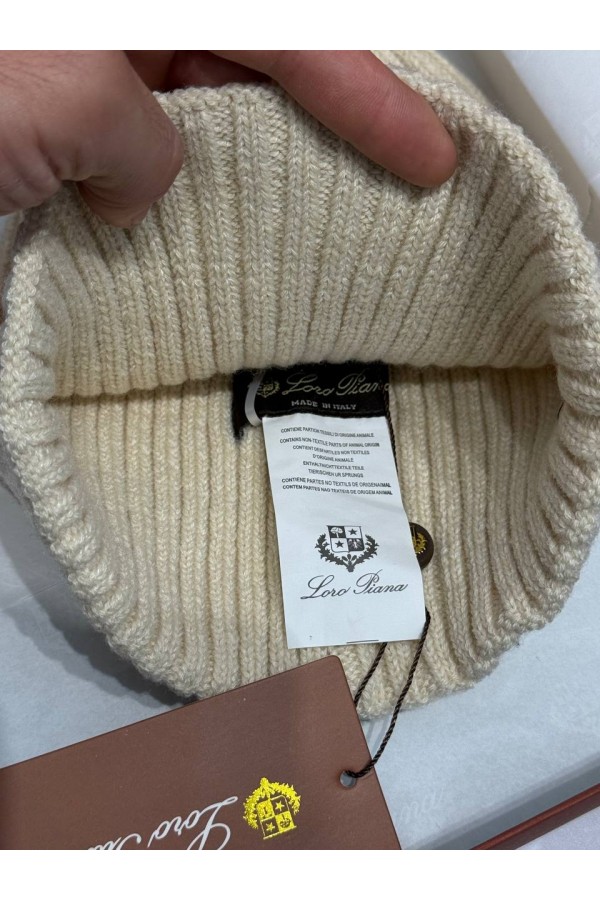 Шапка Loro Piana premium logo-embroidered - Beige