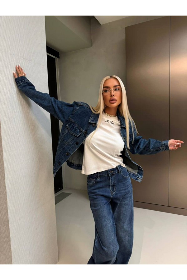 Женская джинсовая куртка Loro Piana premium - Blue