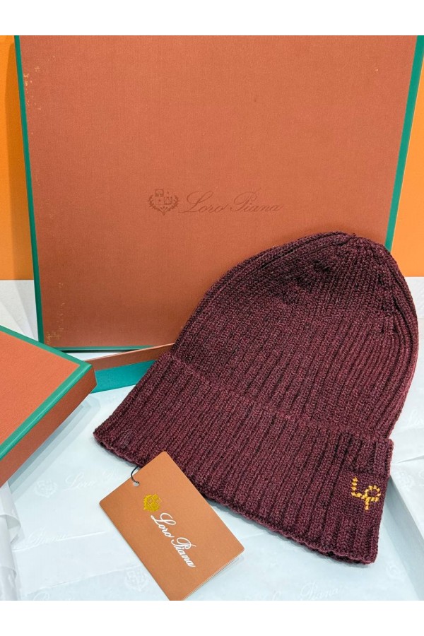 Шапка Loro Piana premium logo-embroidered - Red
