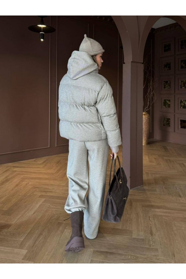 Женский костюм тройка на флисе Loro Piana premium - Beige