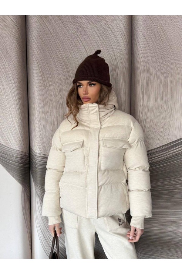 Женский костюм тройка на флисе Loro Piana premium - Beige