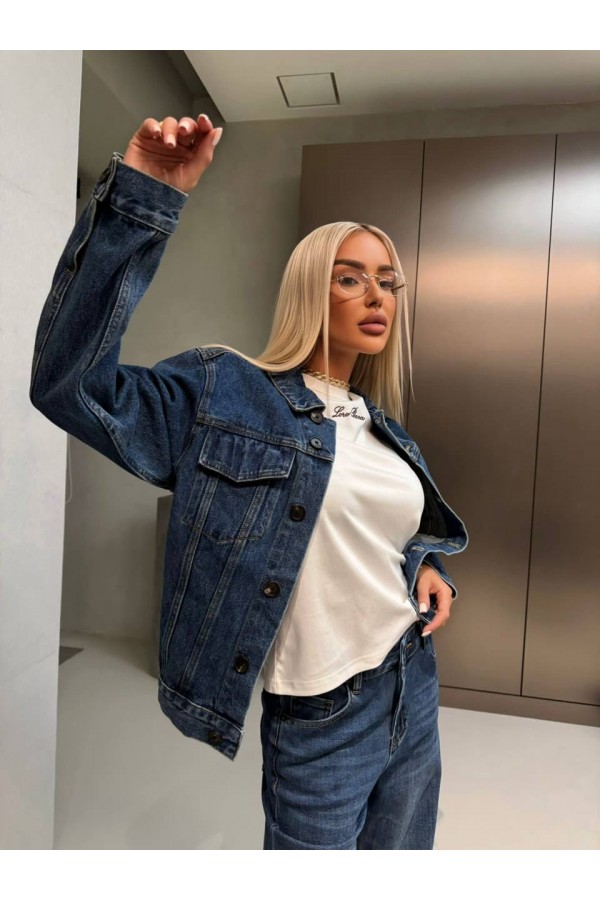 Женская джинсовая куртка Loro Piana premium - Blue