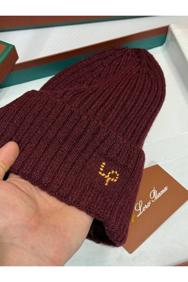 Шапка Loro Piana premium logo-embroidered - Red