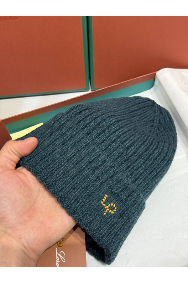 Шапка Loro Piana premium logo-embroidered - Green