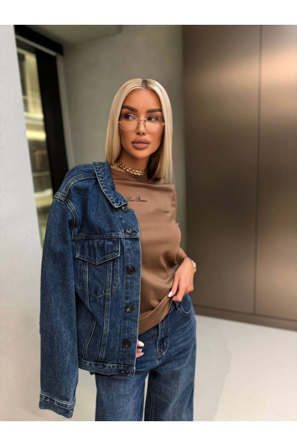 Женская базовая футболка Loro Piana premium - Brown