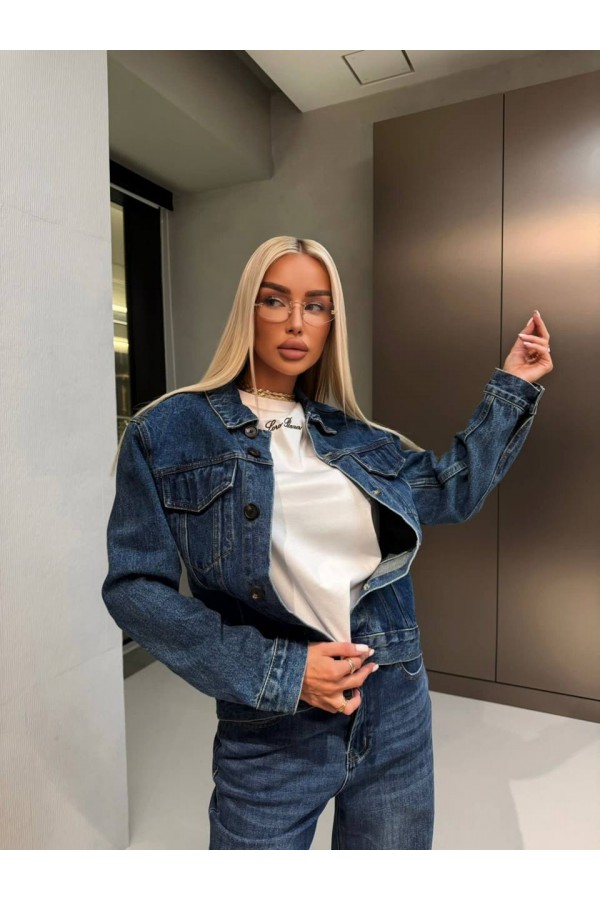 Женская джинсовая куртка Loro Piana premium - Blue