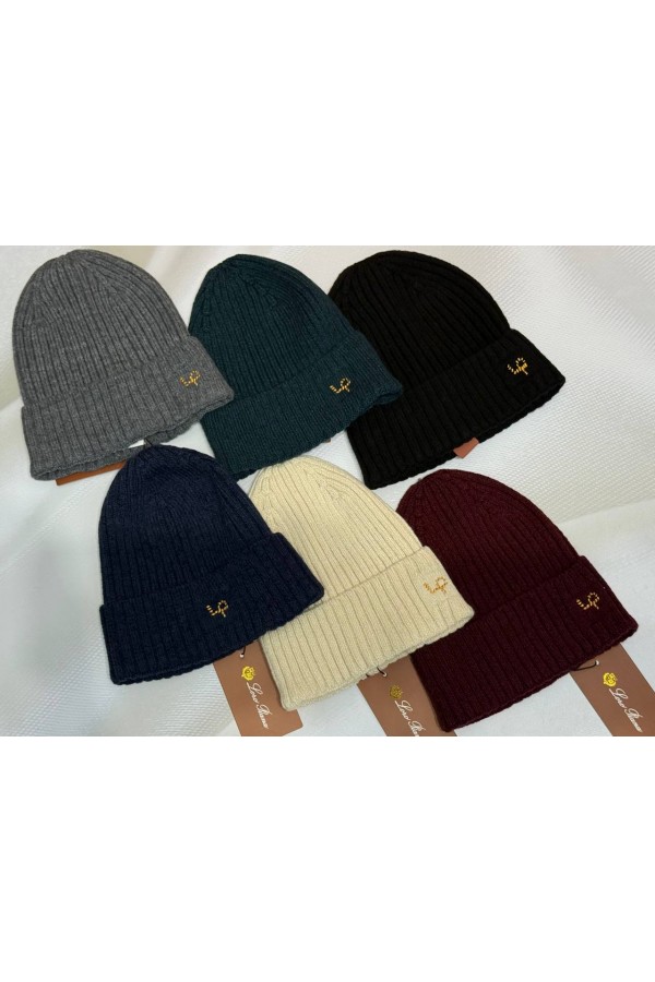 Шапка Loro Piana premium logo-embroidered - Black