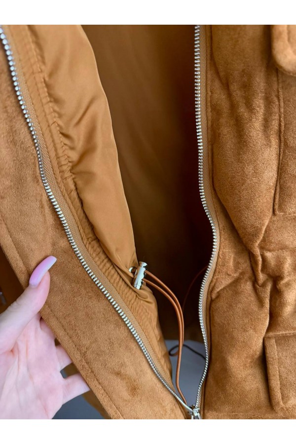 Женский костюм тройка на флисе Loro Piana premium - Chestnut