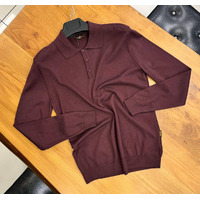 Поло с длинным рукавом Loro Piana бордового цвета