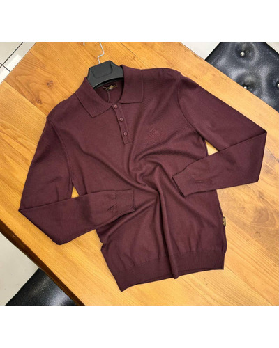 Поло с длинным рукавом Loro Piana бордового цвета