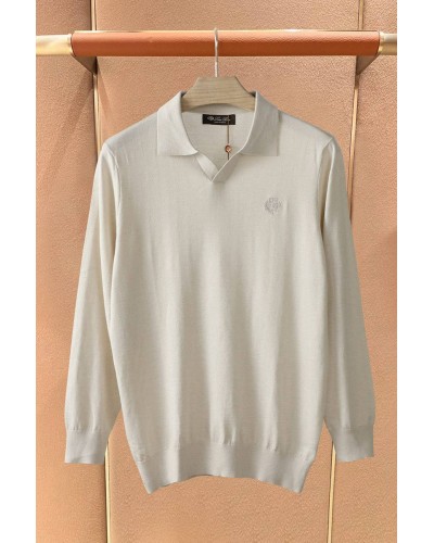 Поло с длинным рукавом Loro Piana premium - Beige