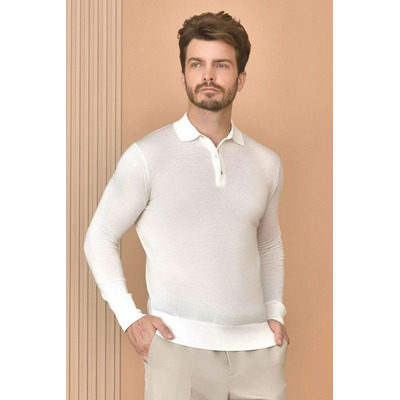 Поло с длинным рукавом Loro Piana Premium - Beige