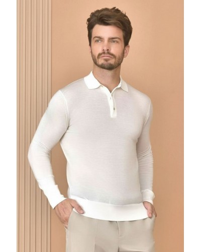 Поло с длинным рукавом Loro Piana Premium - Beige