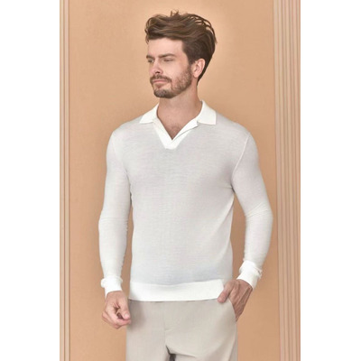 Поло с длинным рукавом Loro Piana Premium - Beige
