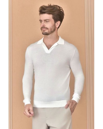 Поло с длинным рукавом Loro Piana Premium - Beige