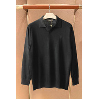 Поло с длинным рукавом Loro Piana premium - Black