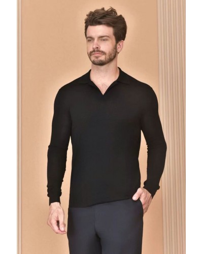 Поло с длинным рукавом Loro Piana Premium - Black